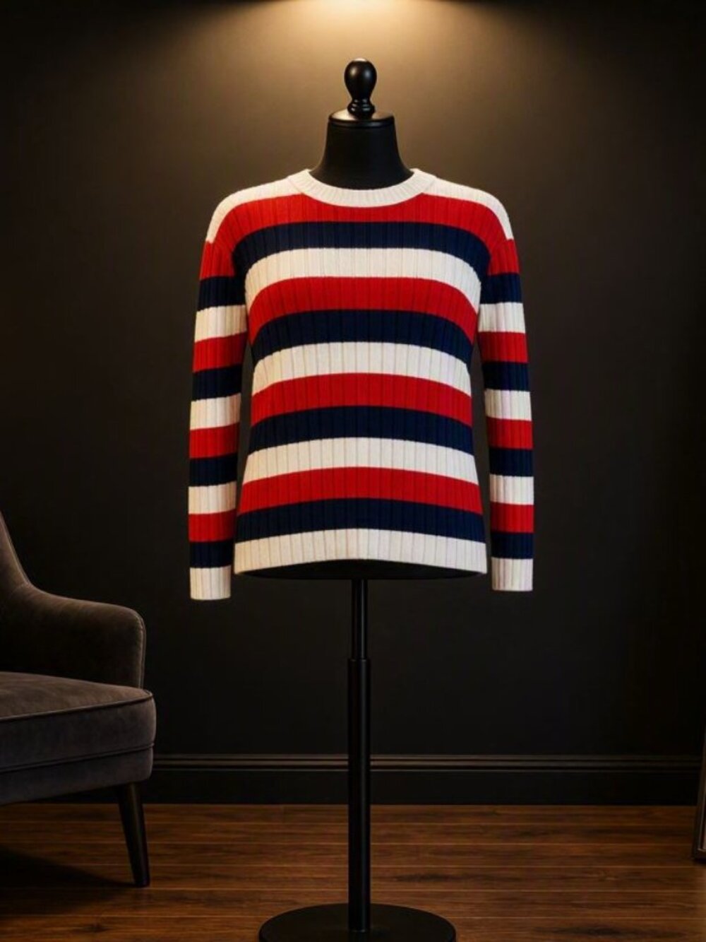Multicolored Stripes Long Sleeve Sweater